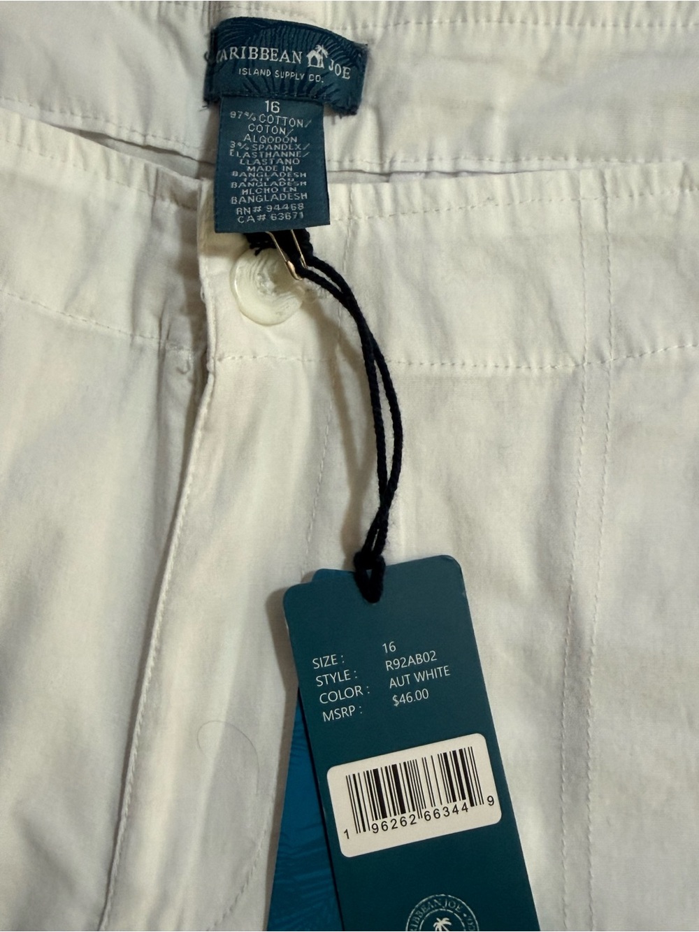 Caribbean Joe White Women’s Shorts